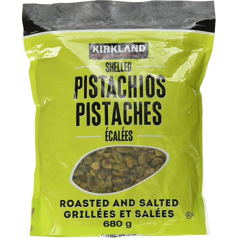 

Kirkland Shelled Pistachios Pistaches Roasted And Salted / Kacang Pistachio kupas 680g