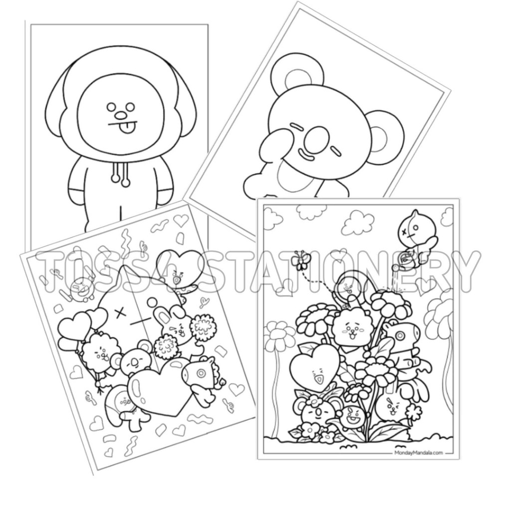 

50pcs lembar kertas mewarnai free crayon kesenian anak T0SS4 STATIONERY