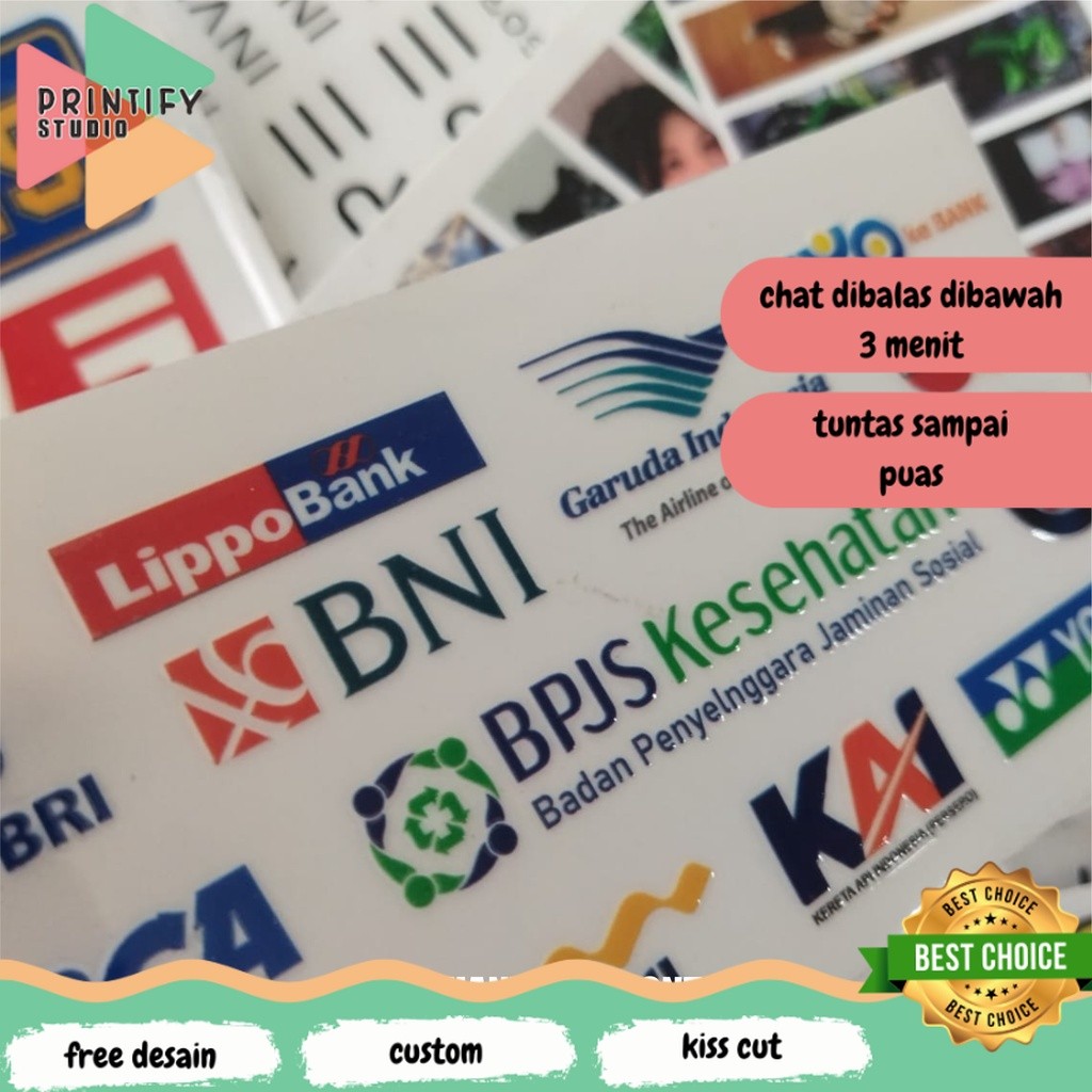 

Printify Stiker UV DTF Custom | Cutting Stiker Custom Full Color | Stiker Timbul Permanen