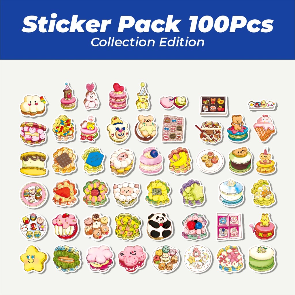 

Hot Stiker Piece Cute Macaron Cake [Potongan Kue Macaron Lucu] Lucu Anti Air Stikers Berperekat Waterproof Sticker Decal Buat Motor Helm Buku Journal Koper Casing HP Laptop Botol Minum