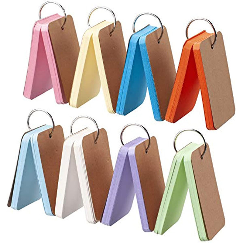 

50pcs Blank Index Cards Ring Handwritten Card Notepads Cowhide Color Letter Card Kawaii Memo Pad Blank Kraft Paper Writing Pad