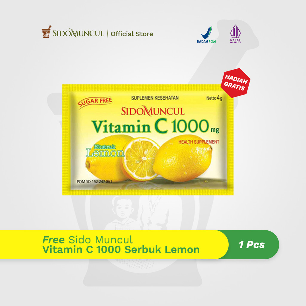 

Gimmick - Sido Muncul Vitamin C 1000 Serbuk Lemon (1 sachet)