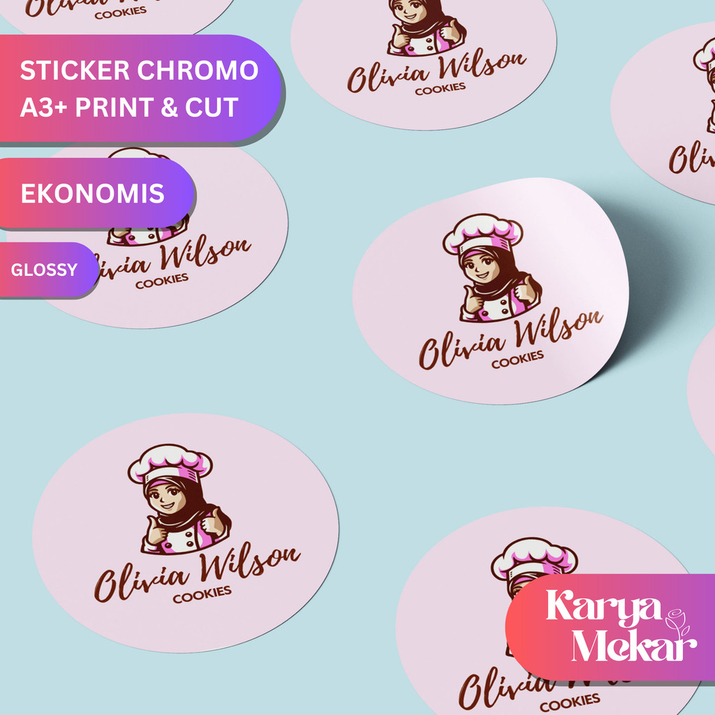 

Cetak Stiker Chromo Kiss Cut A3+ Ekonomis | Sticker Cutting Label Kemasan Makanan Minuman