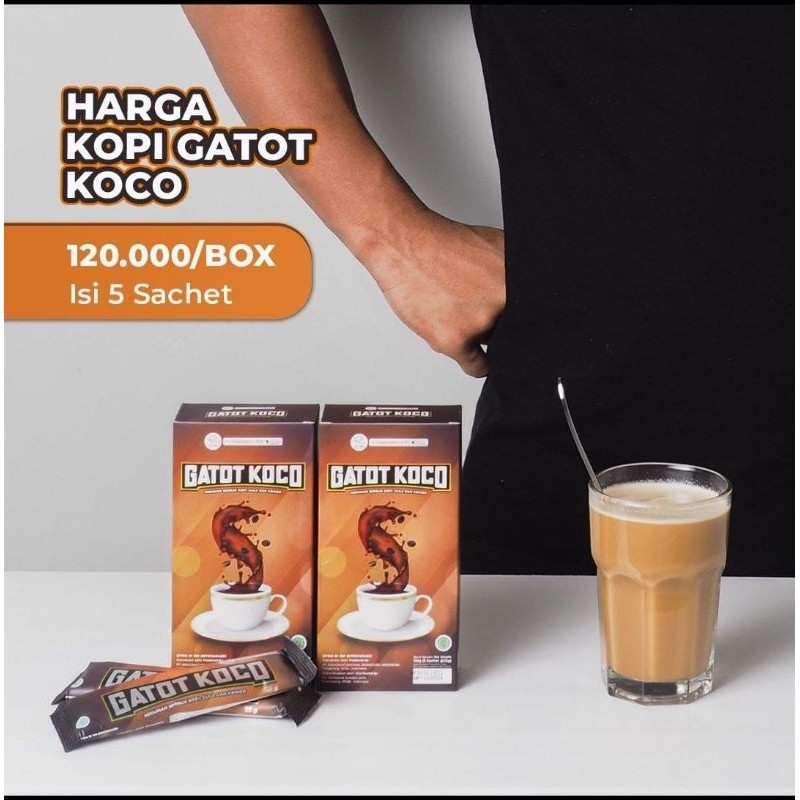 

RECENT SL !!! Extra Gratis Ongkirr Original Kopi Gatot Koco dR Hen 1 Box isi 5 sachet New SL ~Argya_storee