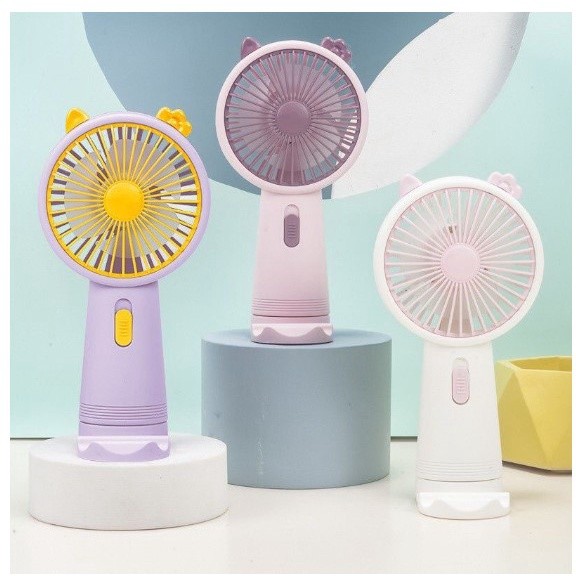 Kipas Angin Karakter/ Mini Fan Portable Karakter/ Kipas Gengam USB Cas