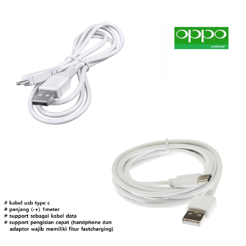 Usb C & micro kabel charger oppo a53 2020 / A53 4G (CPH2127, CPH2131) - oppo 53 5G (PECM30 / PECT30)