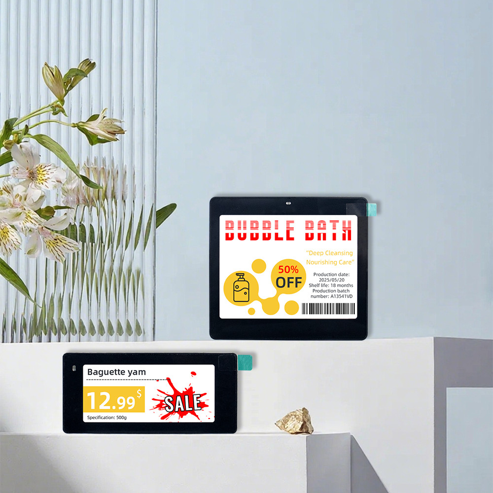 

Digital Office Sign Food Label Balck Shell 2.9” 4.2” Digital Signage For Restaurants Esl Label Manufacturers