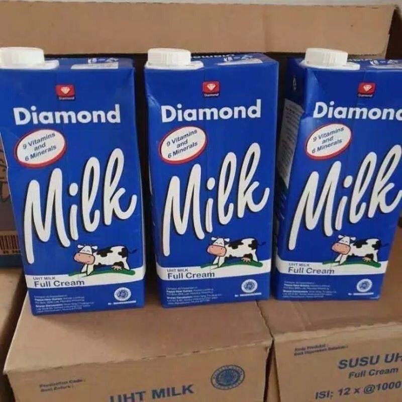 

Susu UHT diamond plain Full Cream 1 liter Gojek Grab