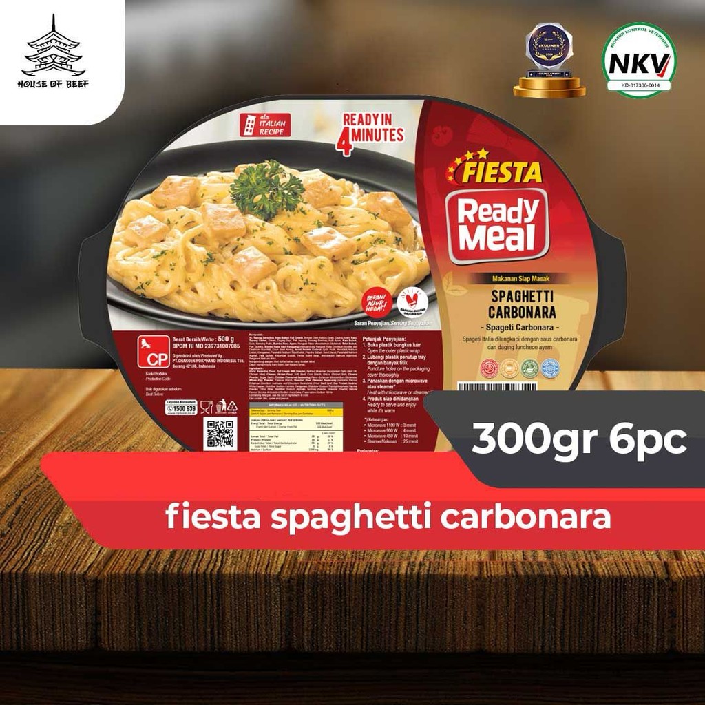 

fiesta spaghetti carbonara 300gr 6pc