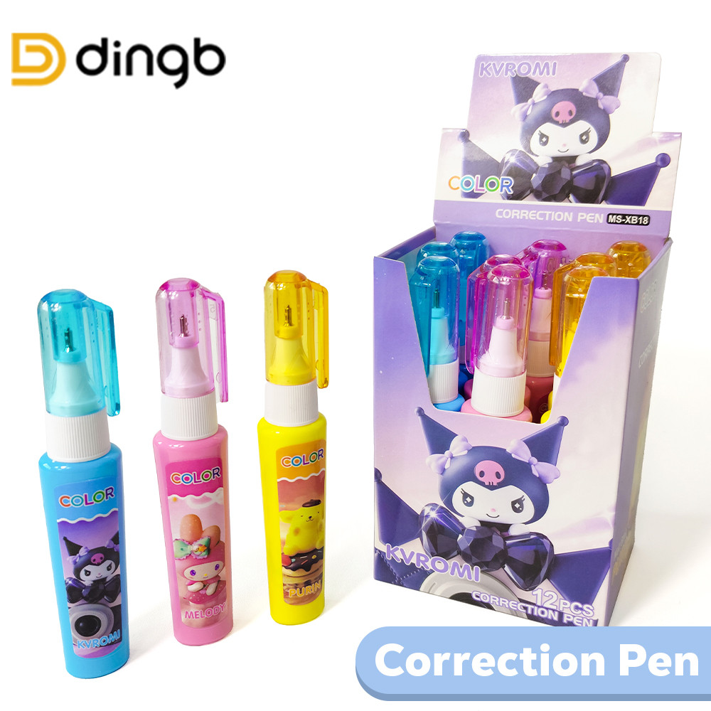 

DINGB 1 Pcs Correction Pen Sanrio Karakter Lucu – Kuromi Melody Pompompurin MS-XB18