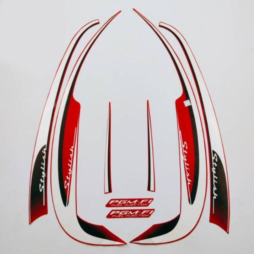 Striping Ori body Honda Scoopy stylish fi 2013 stiker bawaan original bodi honda scopy sporty scoopy