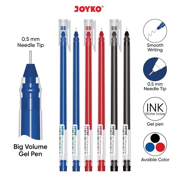 

Gel Pen Pulpen Pena Joyko GP-378 Amazing Gel 0.5 mm