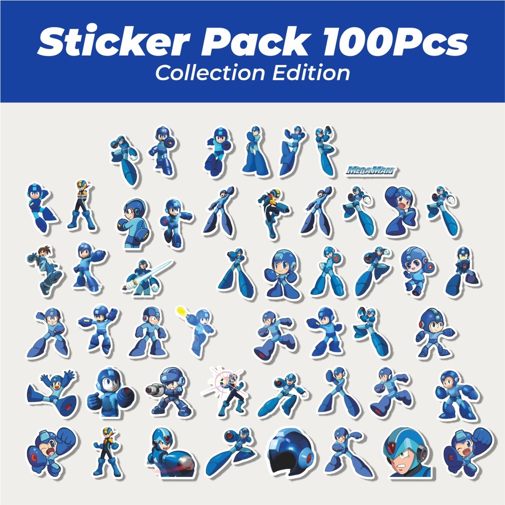 

Hot Stiker Capcom Series Megaman Rockman Lucu Anti Air Stikers Berperekat Waterproof Sticker Decal Buat Motor Helm Buku Journal Koper Casing HP Laptop Botol Minum