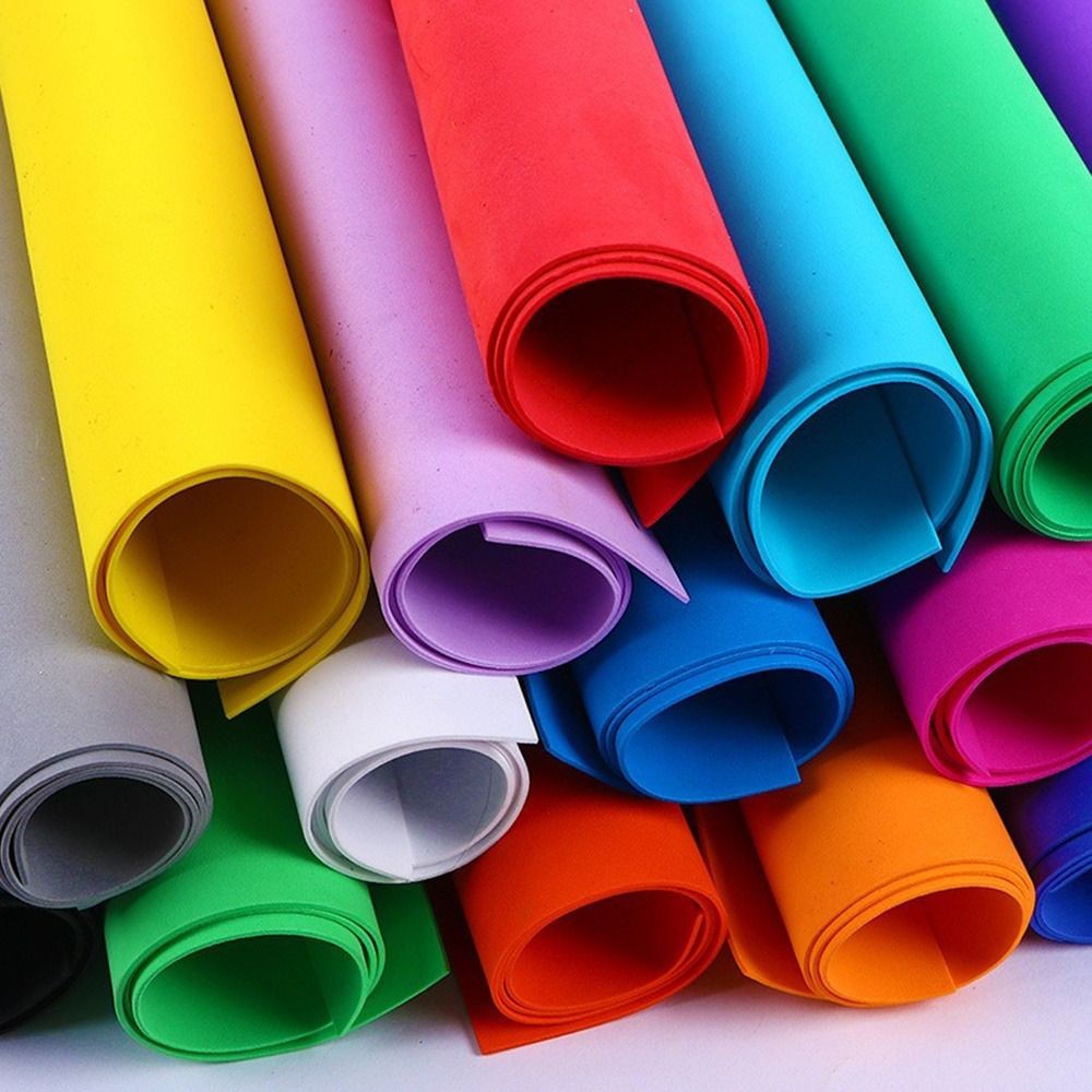 

10pcs EVA Sponge Foam Paper 1mm Thick 50x50cm PE Paper DIY Scrapbooking Suitable for Kids Baby School Art Crafts