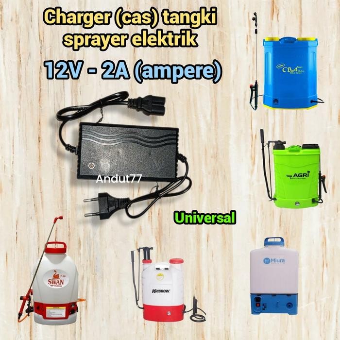 charger cas aki baterai sprayer semprot hama elektrik 12volt - tangki