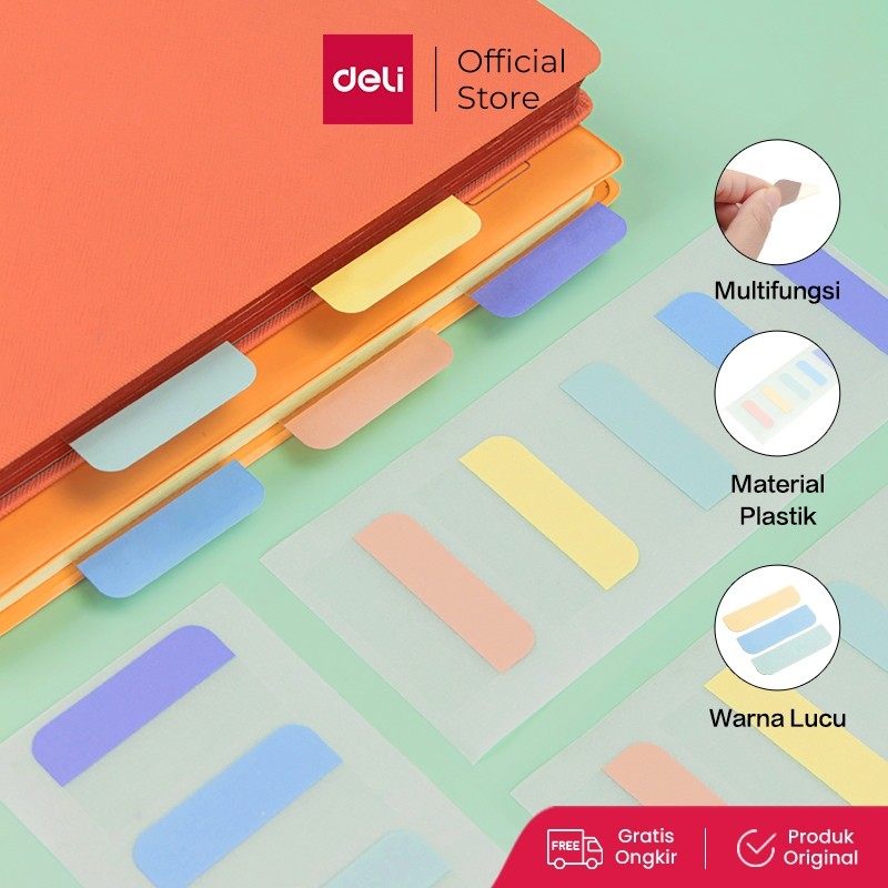 

Deli Index Tab / Penanda / Pembatas Halaman Kertas Plastik 2153X