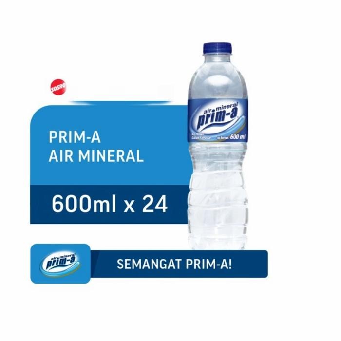 

Air Mineral botol 600ml Prima Sosro isi 24pcs/ds