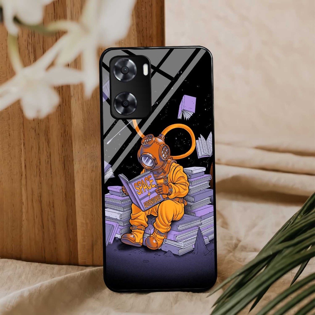 (SV86) Case Kilau Oppo A57 2022 New | Casing Hp Oppo | Pelindung Smartphone | Motif Astronot