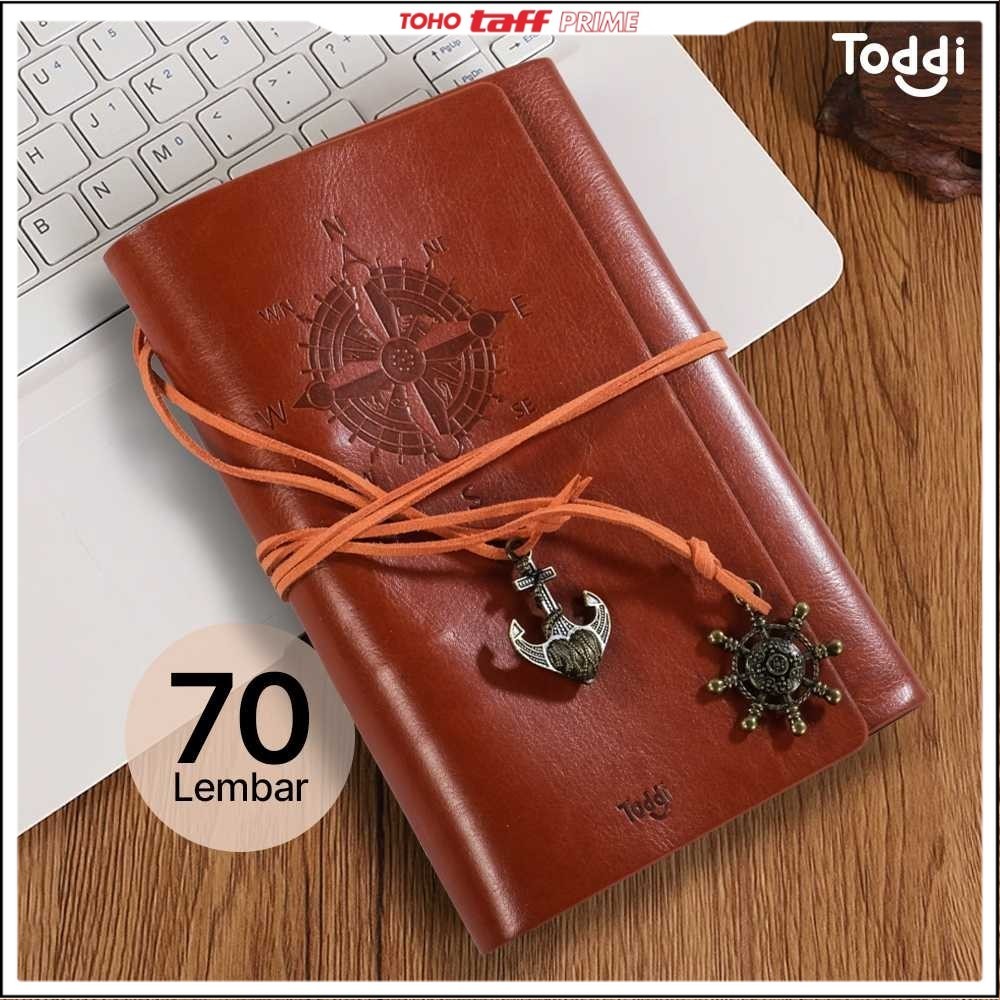 

Toddi Buku Catatan Binder Kulit Notebook Retro Pirate Compass - ZB045