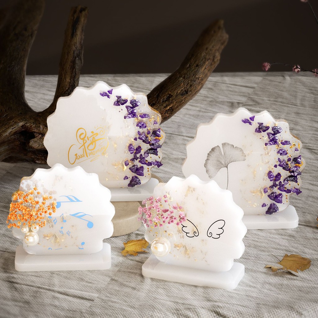 

Coaster Silicone Mold Set DIY Crystal Epoxy Resin Mold Storage Kitchen Anti-Scald Heat Insulation Pad Home Desktop Decoration