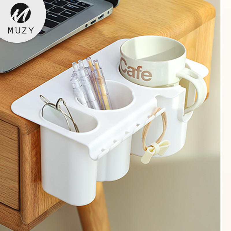 

Muzy Rak Gantung Pinggir Meja Rak Gelas Minum Rak Gantung Alat Tulis Kantor Meja Tempat Organizer Holder Sikat Gigi Plastik HSB721