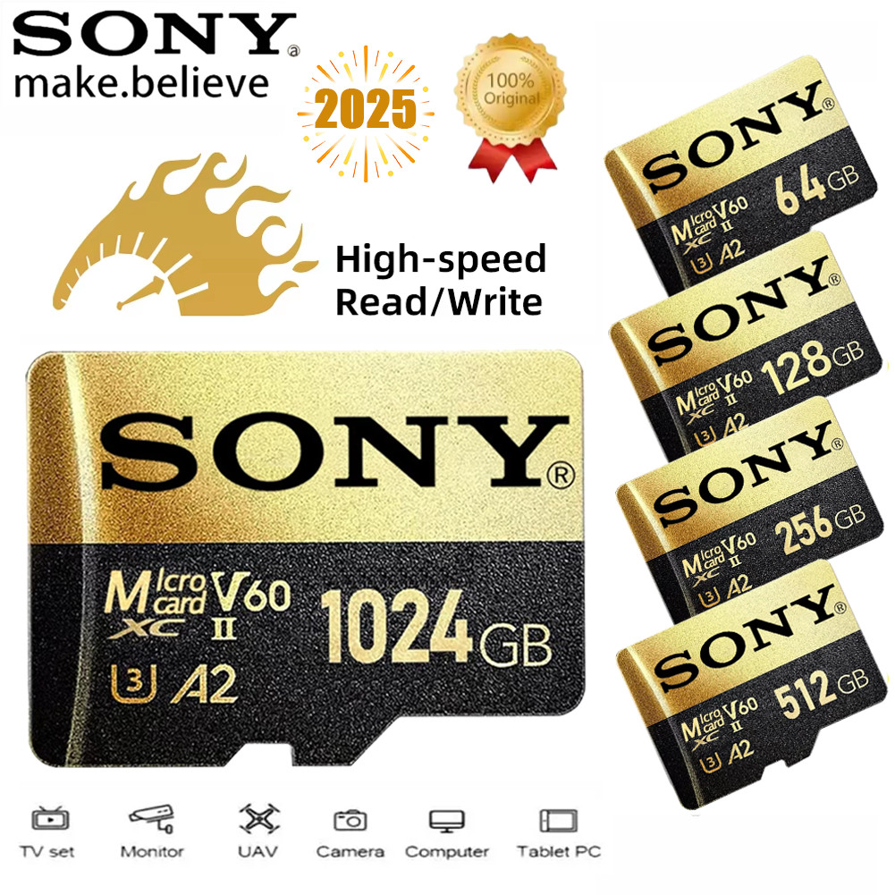 SONY 1024GB 512GB 256GB 128GB 64GB Micro TF SD Memory Card Military-Grade Dustproof X-Ray Proof for 