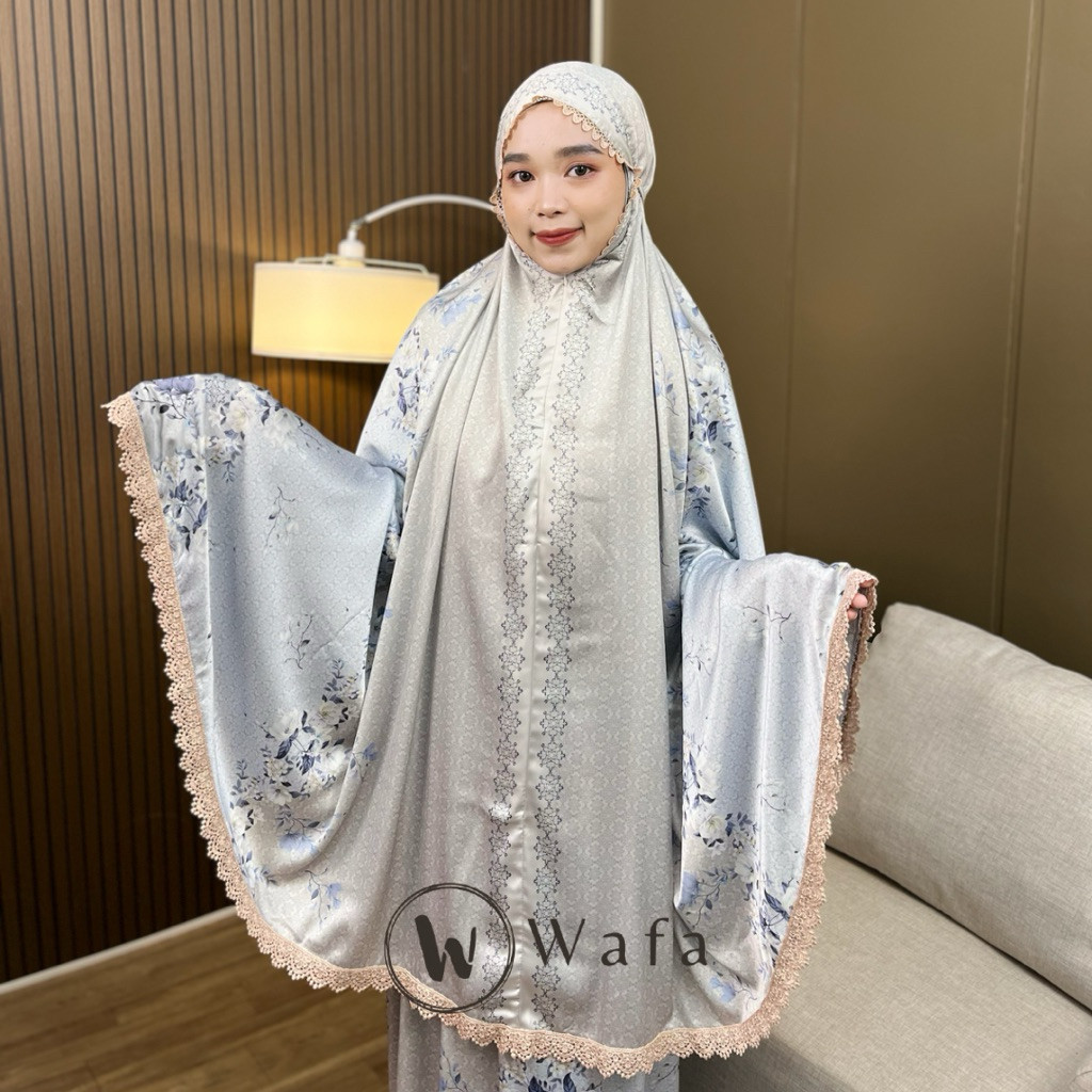 FUJA.ID MUKENA_WAFA - Mukena Silk Motif | Mukena Silk Printing | Bahan Silk Premium