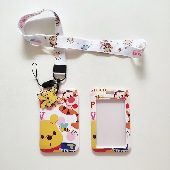 

BEST~[Terlaris] AKKY02 ID Card Holder Name Tag Lanyard / Kalung Kartu Cute Winnie the Pooh - B