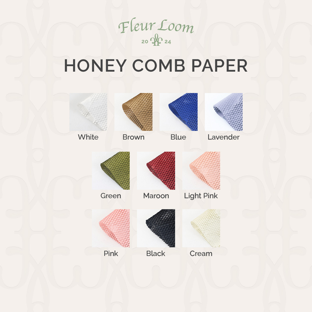 

Fleur Loom - (Lembaran) Kertas Buket Honey Comb / Art Mesh / Hexcel Wrap / Anyam / Eco Friendly Paper Wrap Ramah Lingkungan