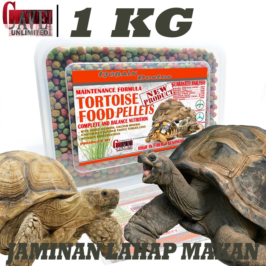 SULCATA SULKATA PELET MAKANAN PAKAN KURA KURA DARAT ALDABRA INDIAN STAR PARDALIS JAMINAN LAHAP MAKAN