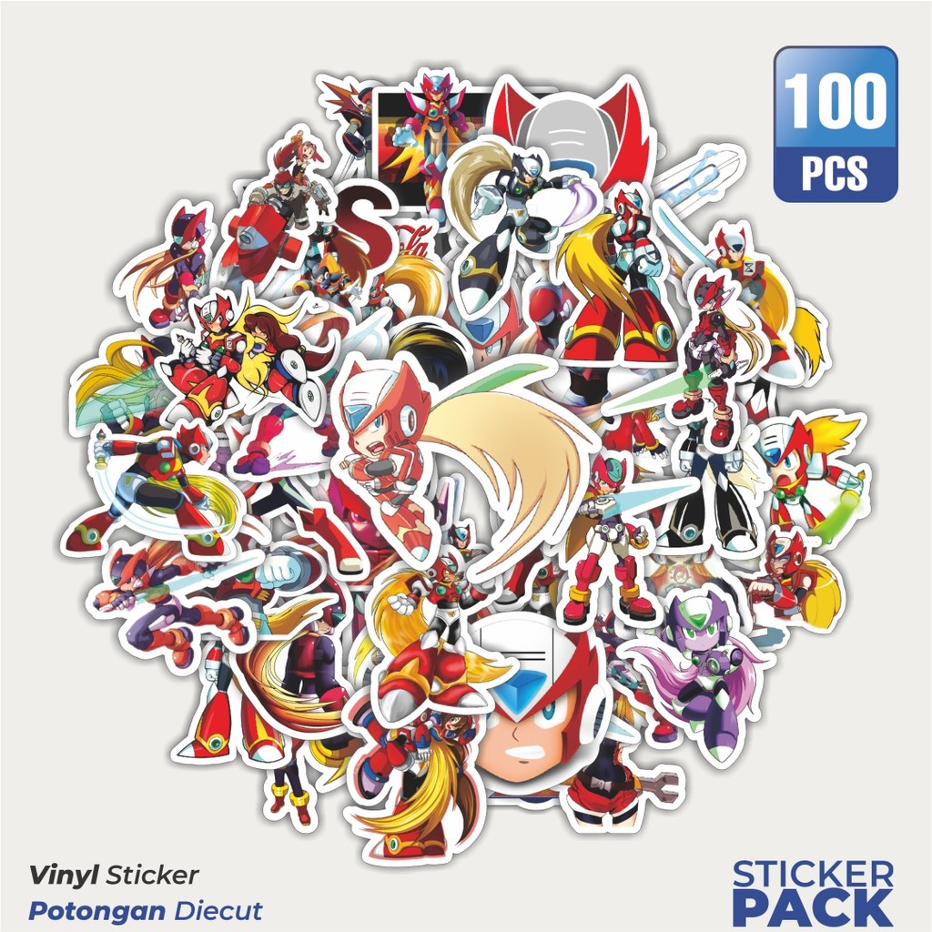 

100 PCS STIKER Capsom Series Megaman Zero Waterproof Aesthetic- Untuk Laptop, Motor, dan Helm - Paper Stationery Pack