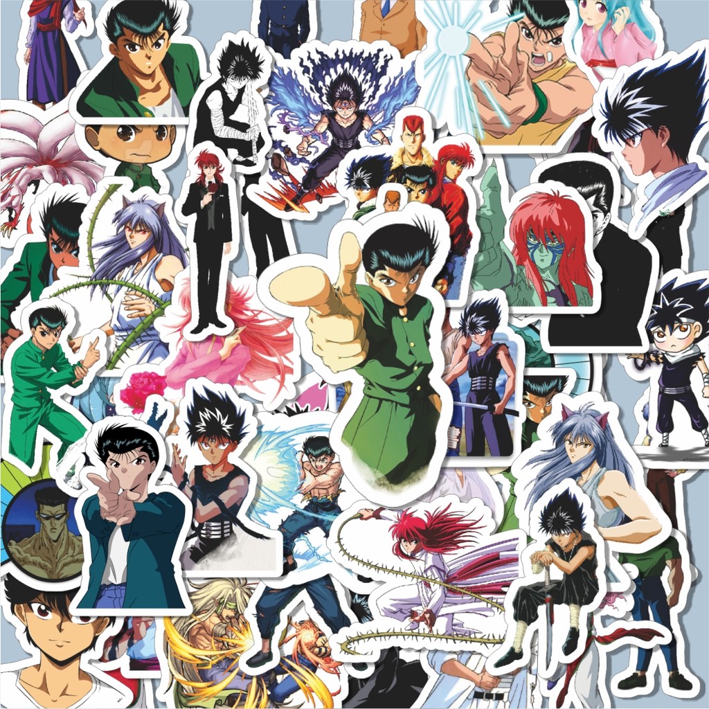 

100PCS Lucu Stiker Anime Series Yuyu Hakusho Character Mix Stiker Aesthetic Stiker Anti Air Stikers Berperekat Waterproof sticker decal buat Motor Helm Buku Journal Koper Casing HP Laptop Botol Minum Hadiah anak