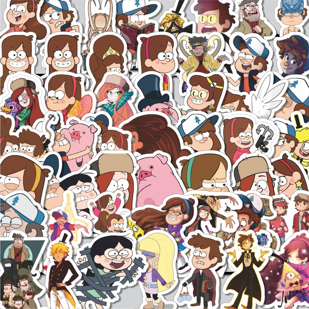 

Stiker Cutting Pack Stiker Kartun Series Gravity Falls Karakter Mix 4 Isi 100Pcs Series Aesthetic Lucu Keren Untuk Koper Bahan Vynil