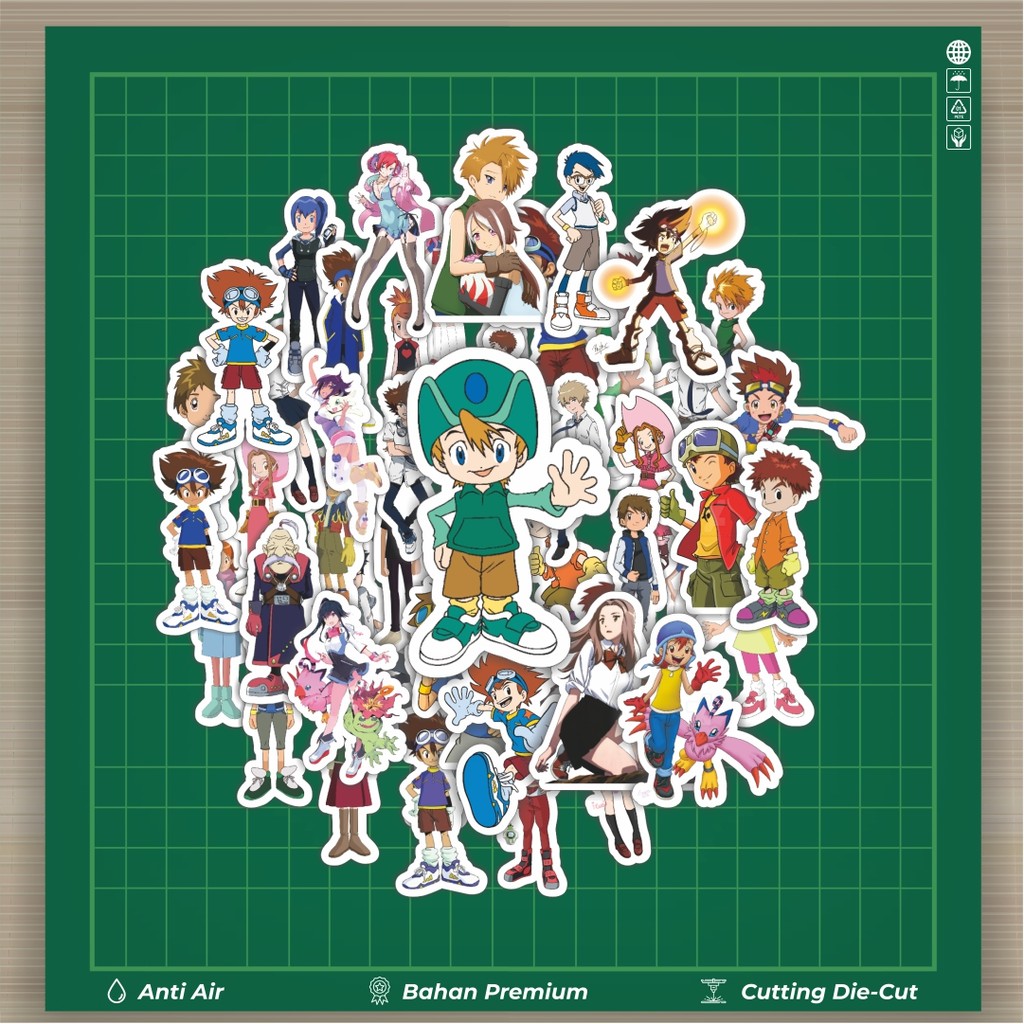 

HOT 50 PCS STIKER Stiker Anime Series Digimon Character Mix 1 Stiker Fashion Cars Decal Dingin Kartu Album Custom Vinyl Anti Air- Sticker Aesthetic Buku Journal Koper Casing HP Tablet Laptop Helm Motor Botol Minum