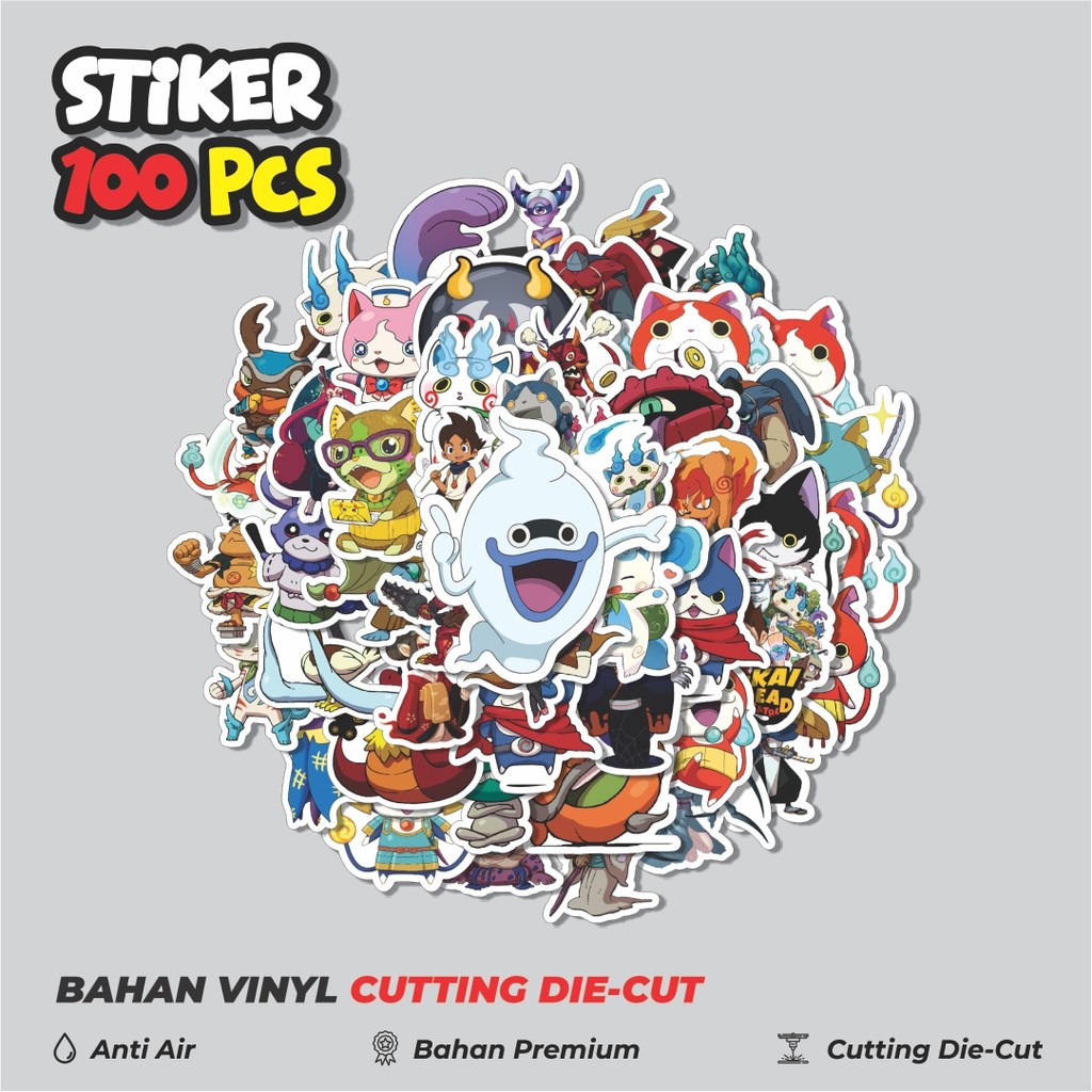 

Terbaru! 50 pcs Stiker Game Series Yokai Watch Mix 1 Dekorasi Lucu Kreatif untuk Notebook, Skateboard, HP