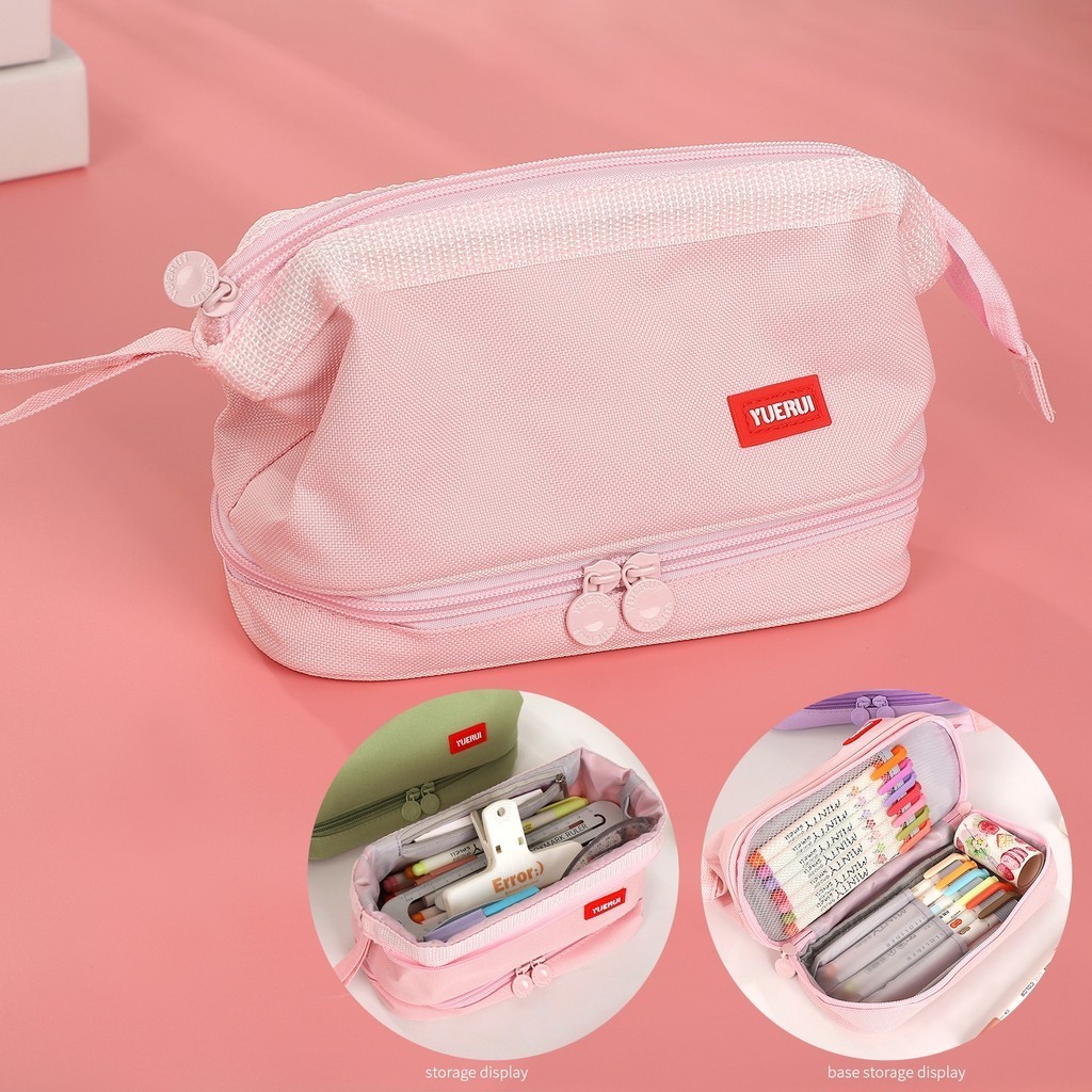 

(Local Stock)Tas Pensil Lucu Kapasitas Besar - Kotak Alat Tulis Multilayer, Tempat Penyimpanan Meja, Perlengkapan Sekolah Musim Masuk Sekolah