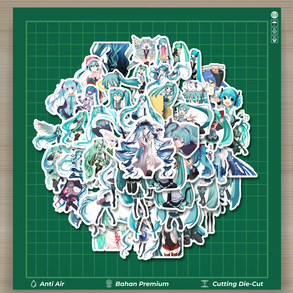 

HOT 50 PCS STIKER Stiker Music Series Hatsune Miku Mix 5 Stiker Fashion Cars Decal Dingin Kartu Album Custom Vinyl Anti Air- Sticker Aesthetic Buku Journal Koper Casing HP Tablet Laptop Helm Motor Botol Minum