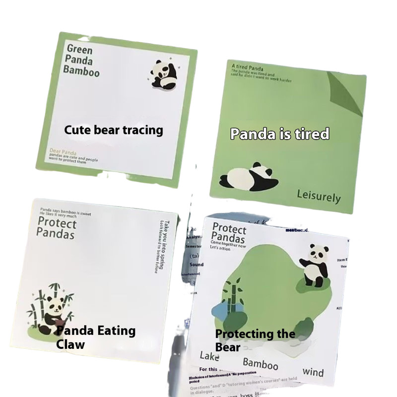 

Protect Panda Notepad High appearance level Minimalist Message Paper Sticky Notes Cute Panda with sticky studentledgerdecoration