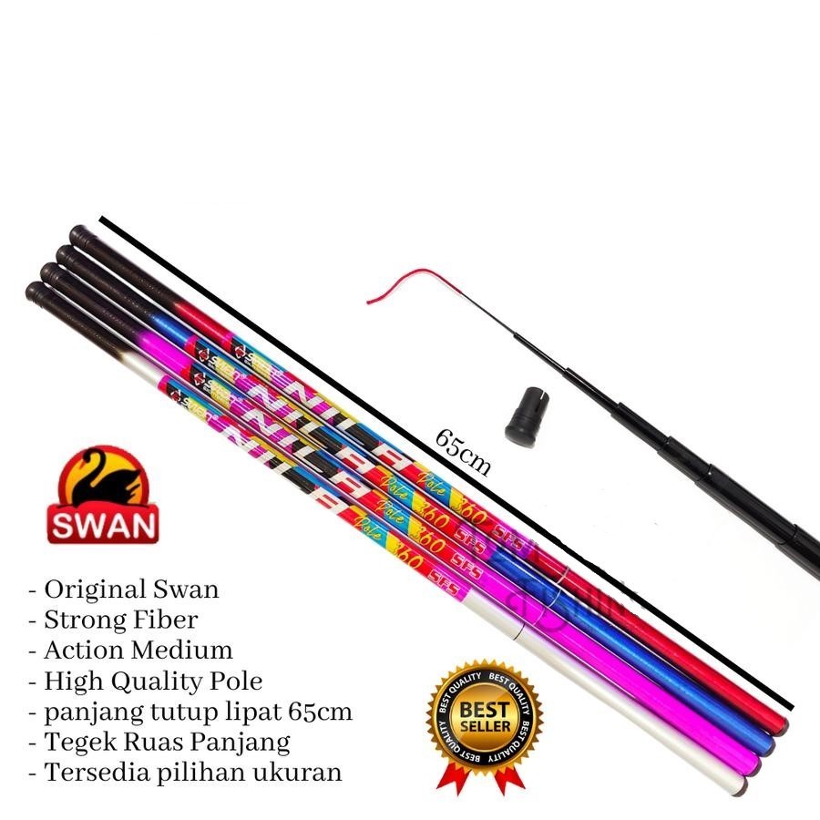 teRBARU Joran Tegek Fiber Swan NILA 180-450 Action Lentur Kuat