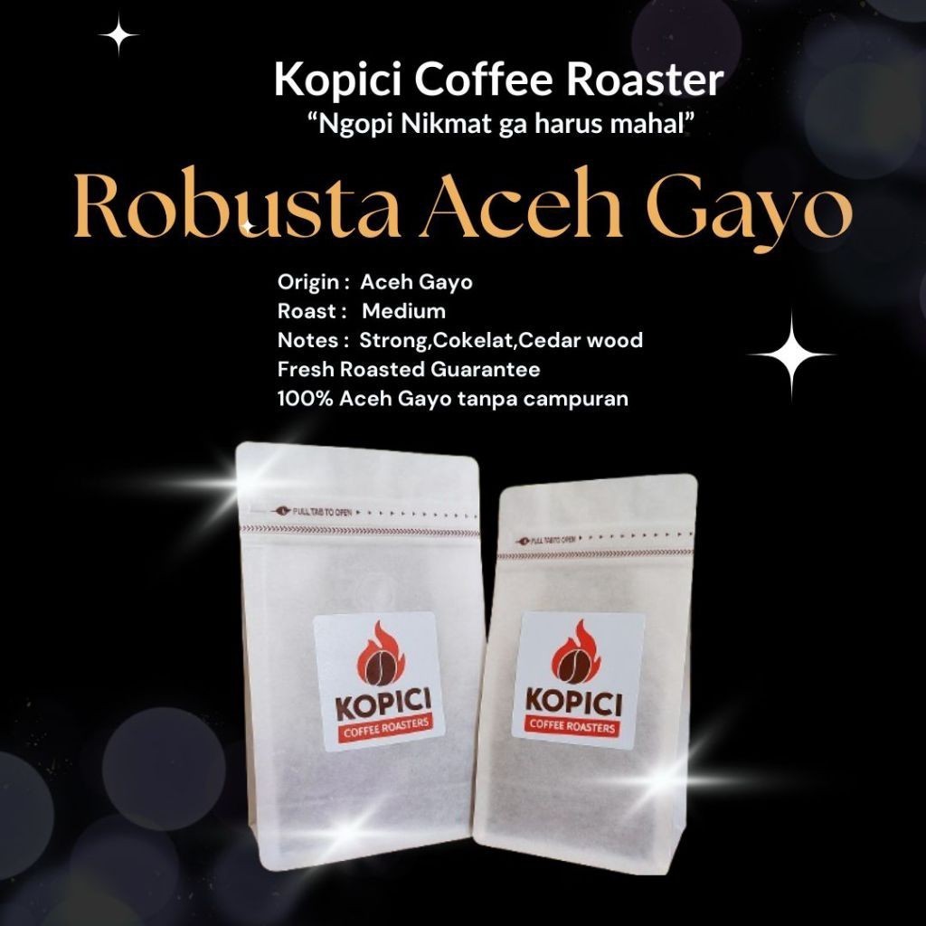 

KOPICI Kopi Robusta Aceh Gayo. Single Origin. Medium Roast