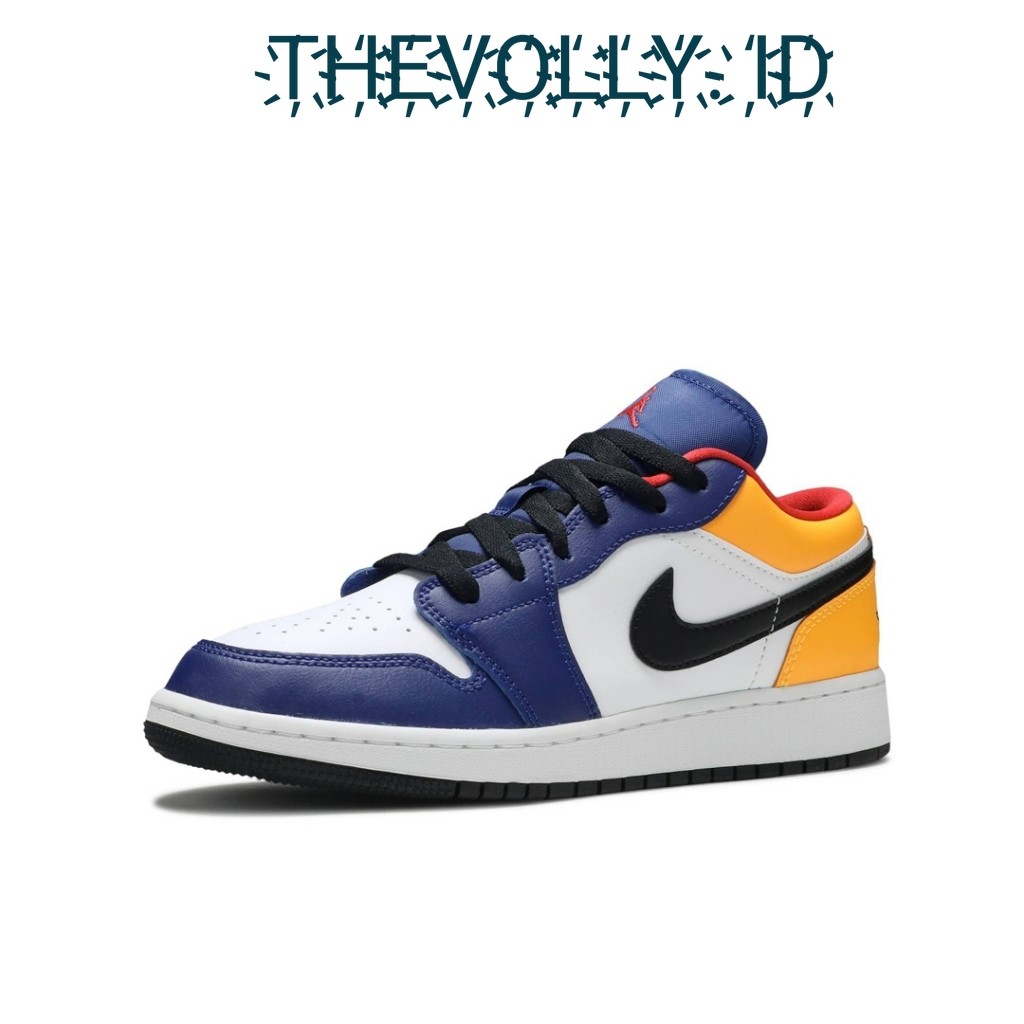 Sepatu Nike Air Jordan 1 Low Royal Yellow Blue BNIB Original / Sneakers Pria