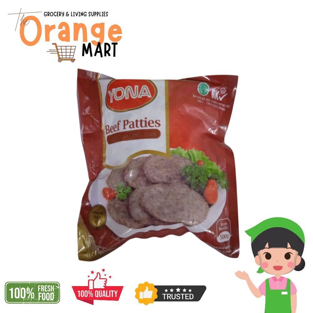 

YONA Beef Patties 500gr/Patties Burger/ Daging Isian Burger