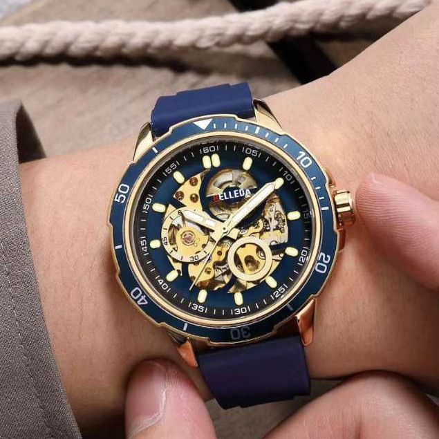 GJ BELLEDA 9486 Karet Jam Tangan Pria Strap Rubber Original Belleda 100% Tahan Air Belleda Watch's O