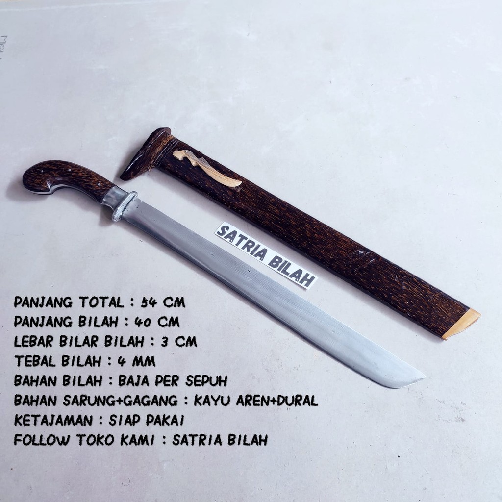Golok sembelih super tajamm / GOLOK pemotong kayu dan bambu GOLOK CIBATU ASLI kayu aren fulltang baj