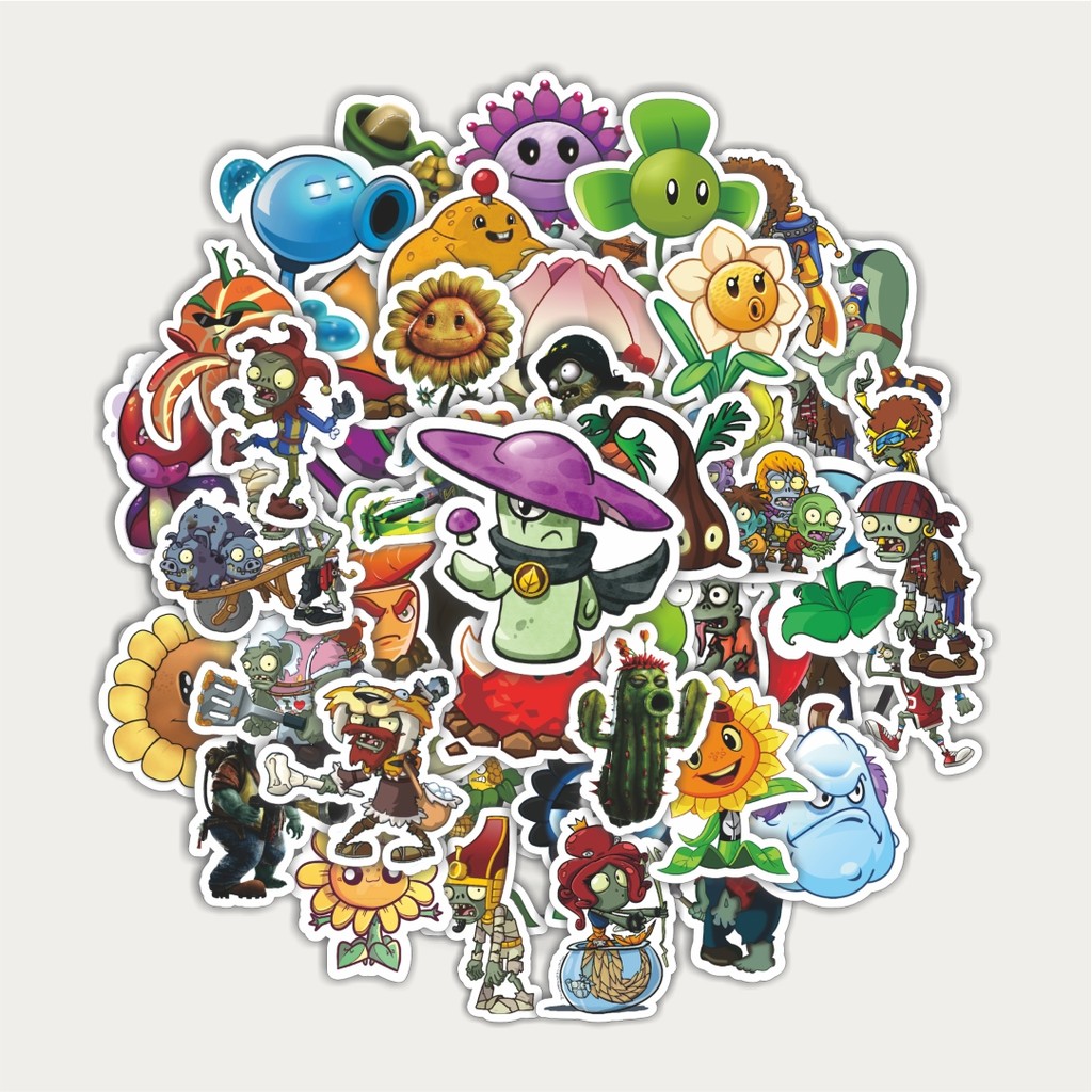 

Sticker Pack Stiker Game Series PLANT vs ZOMBIE Character Mix 5 | Sticker TUMBLR | Stiker LAPTOP KOPER HELM