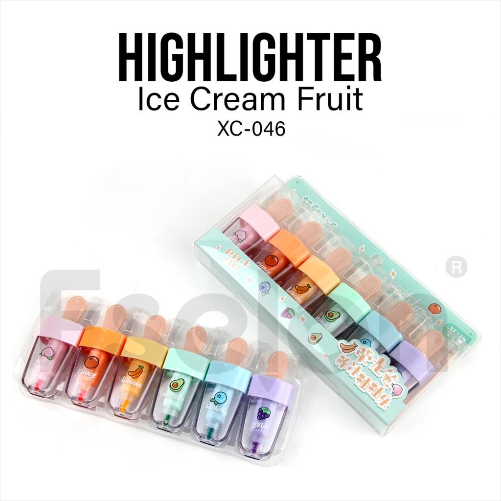 

♚1pack Stabilo Ice Cream Fruit 046 / 6pcs warna Highlighter♚