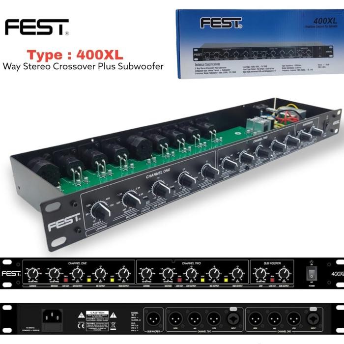Crossover 3 Way Stereo Plus Subwoofer Fest 400XL ORIGINAL