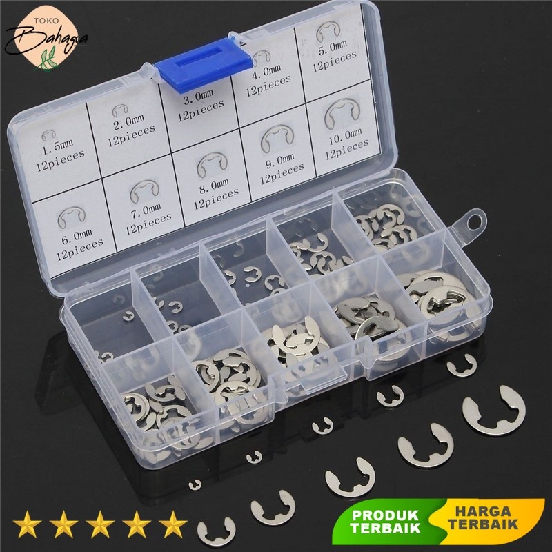 

E-Clip External Retaining Ring Assortment Kit 120PCS