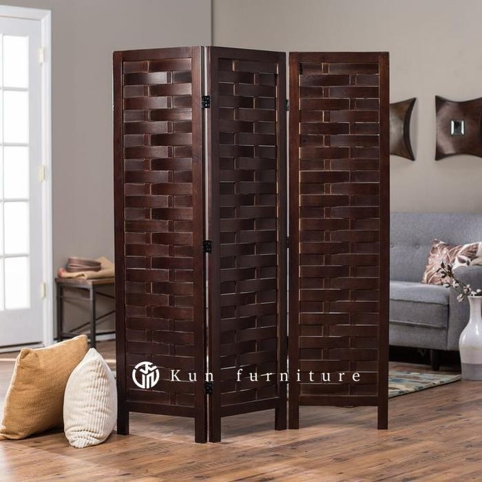 Sketsel Kayu Jati Minimalis – Penyekat Ruangan Modern & Elegan