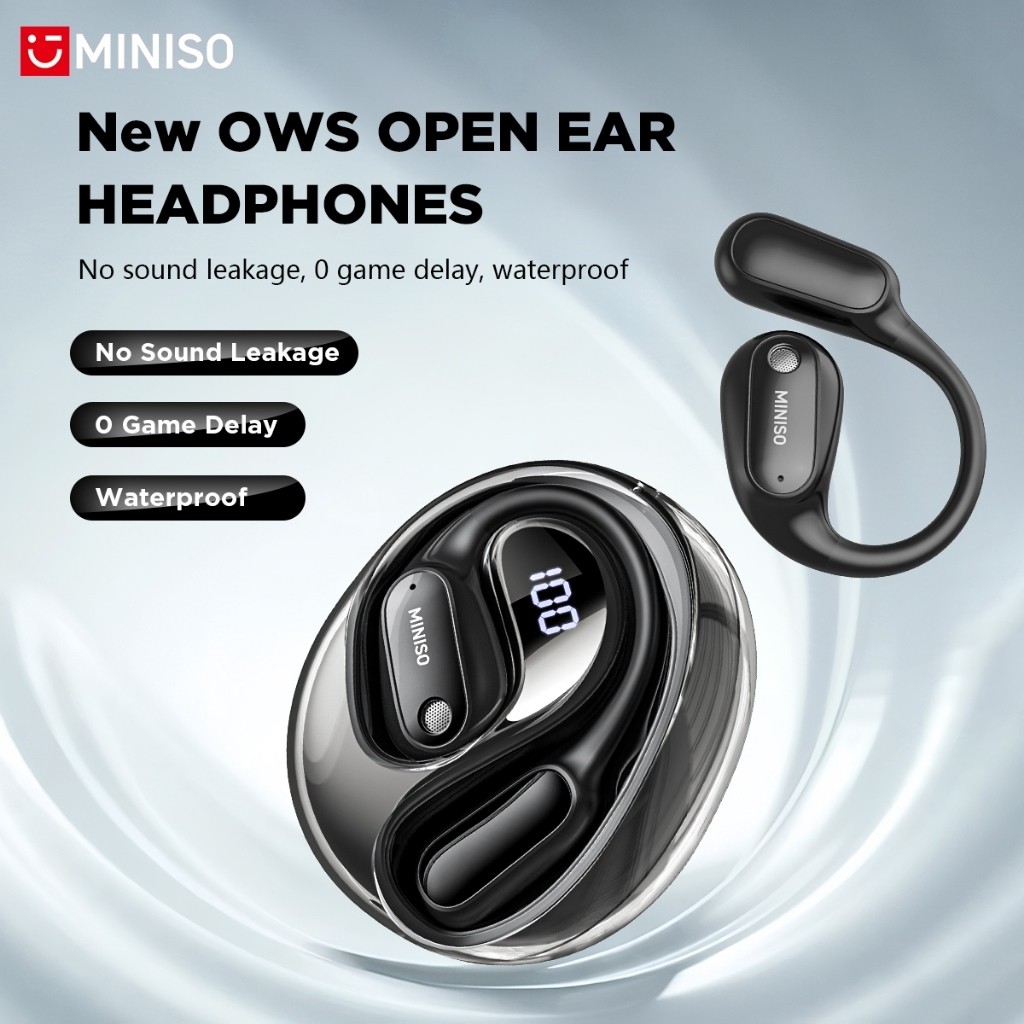 JAMIN MURAH MINISO MS190 Original Headset Bluetooth BT5.4 AI Terjemahan 135 Bahasa ENC True Wireless